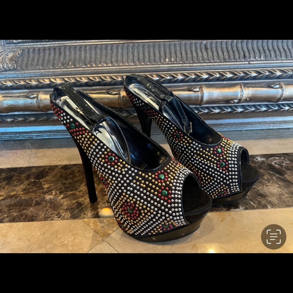 Sexy Bejeweled Heels Size 8
